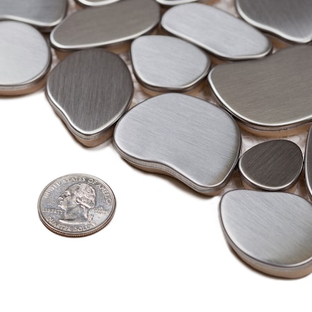 Apollo Tile Sample of Ciottolo Metal Pebble 12.2"x12.2" Mosaic Tile APLMM9926EC33 Sample